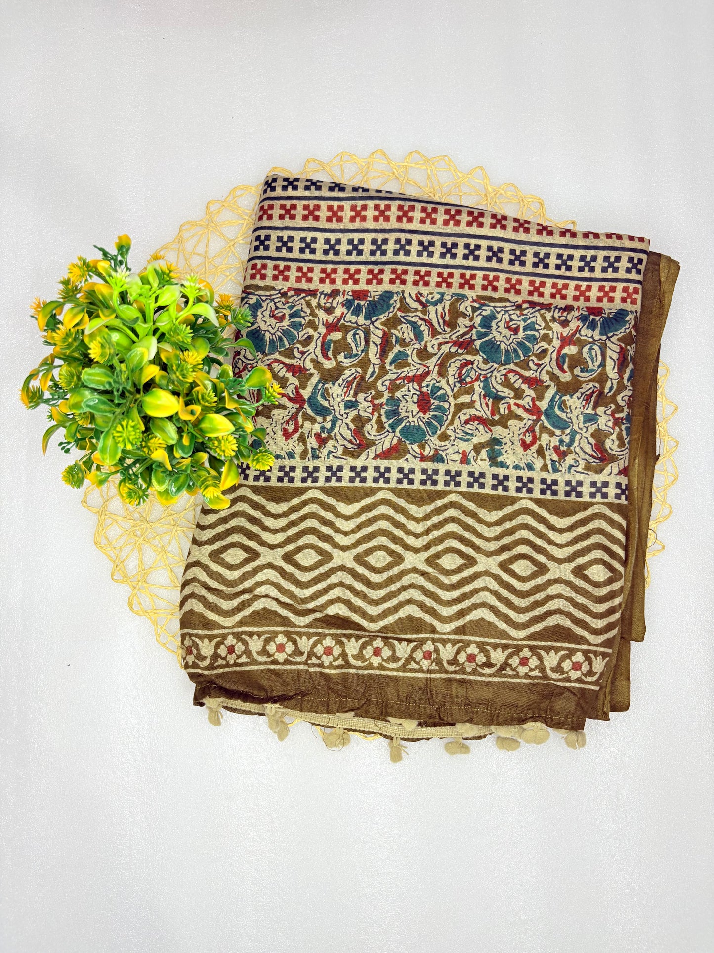Earthy Elegance – Printed Unstitched Suit Set