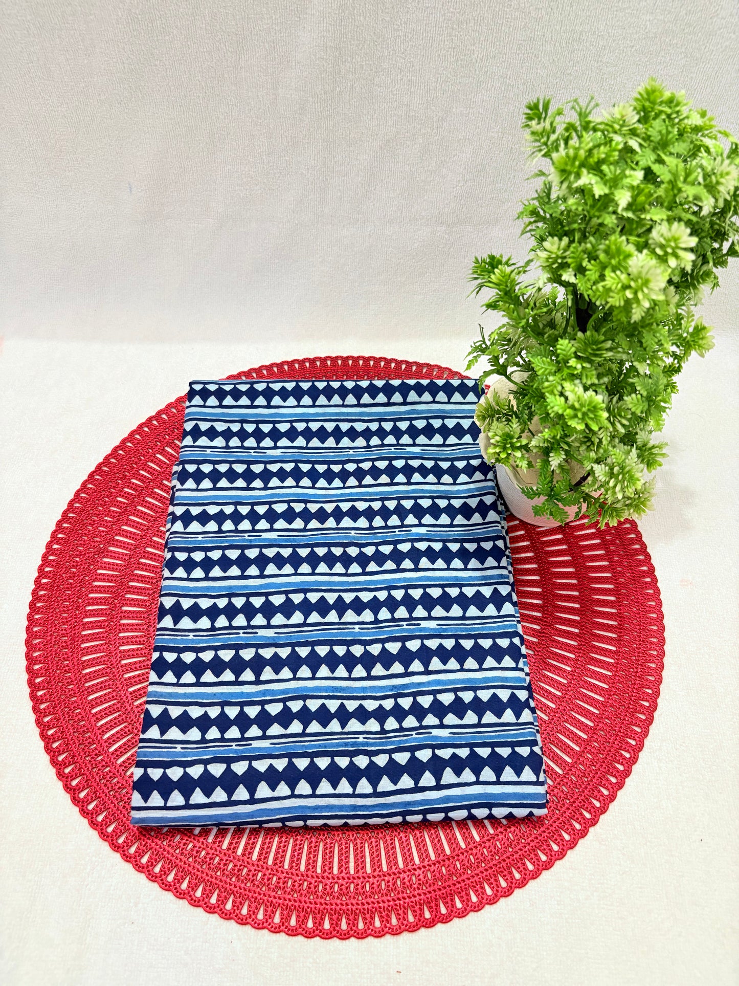 Indigo Grace – Block Print Unstitched Suit Set