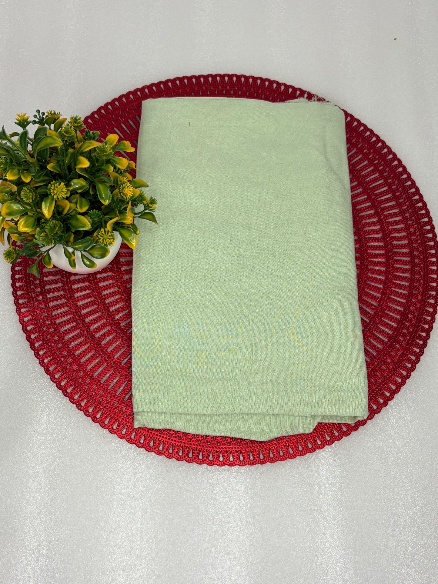 Pastel Meadow – Embroidered Unstitched Suit in Light Pistachio Green