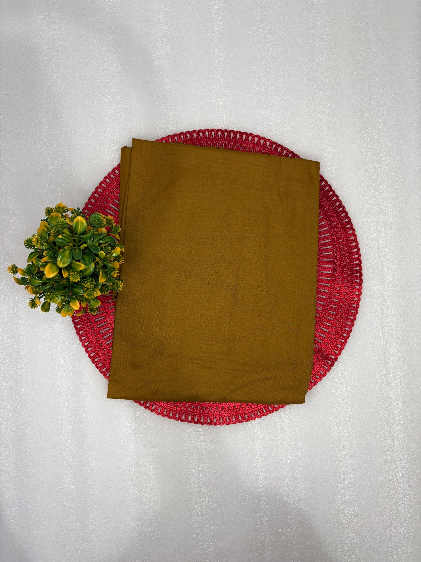 Mustard Yellow Floral Printed Unstitched Suit with Sheer Dupatta