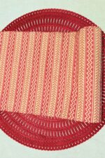 Coral Pink Floral Embroidered Unstitched Suit Set with Dupatta - Image 4