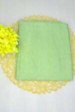 Mint Green Ethnic Printed Unstitched Suit Set with Dupatta - Image 4