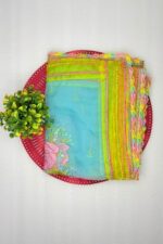 Bold Yellow Base Paired with a Dreamy Pastel Green Dupatta - Image 4