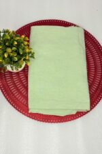 Pastel Green Floral Embroidered Unstitched Suit Set with Dupatta - Image 4