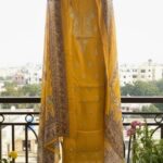 Stunning Mustard Yellow Suit with Intricate Embroidery