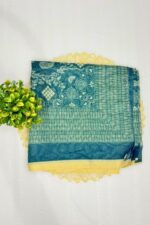 Teal Embroidered Unstitched Suit - Image 3